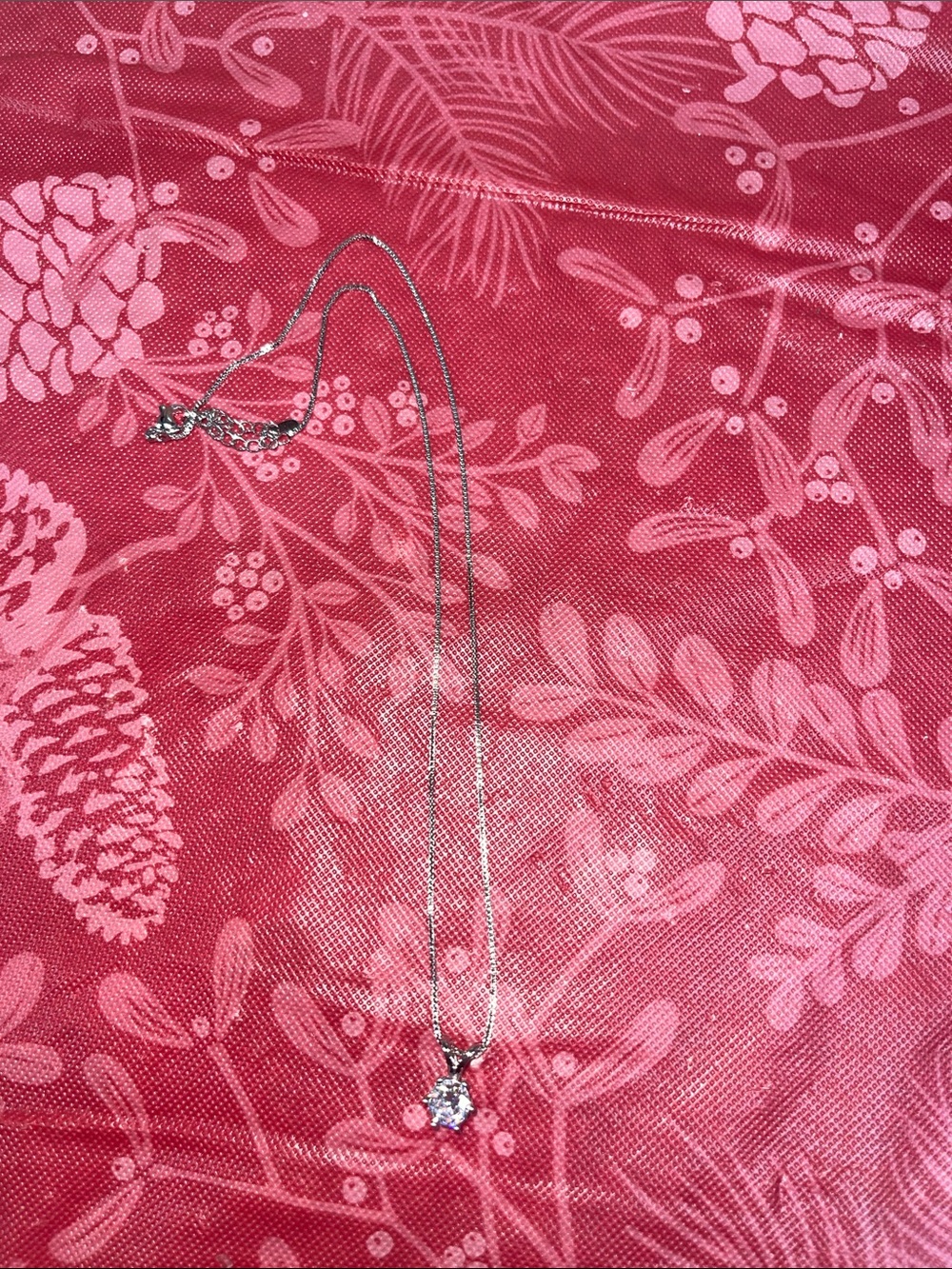 Silver Round-Cut Pendant Necklace - Women Jewelry